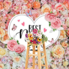 Aperturee - Aperturee Colorful Floral Best Nana Ever Mothers Day Backdrop