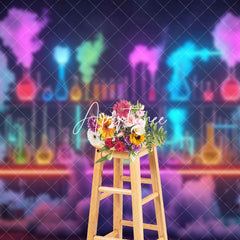 Aperturee - Aperturee Colorful Foggy Chemistry Experiment Lab Week Backdrop