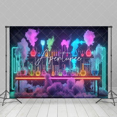 Aperturee - Aperturee Colorful Foggy Chemistry Experiment Lab Week Backdrop