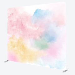 Aperturee - Aperturee Colorful Mixed Cloud Birthday Pillow Case Backdrop