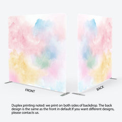 Aperturee - Aperturee Colorful Mixed Cloud Birthday Pillow Case Backdrop