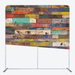 Aperturee - Aperturee Colorful Old Style Bricks Square Tension Backdrop