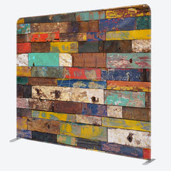 Aperturee - Aperturee Colorful Old Style Bricks Square Tension Backdrop