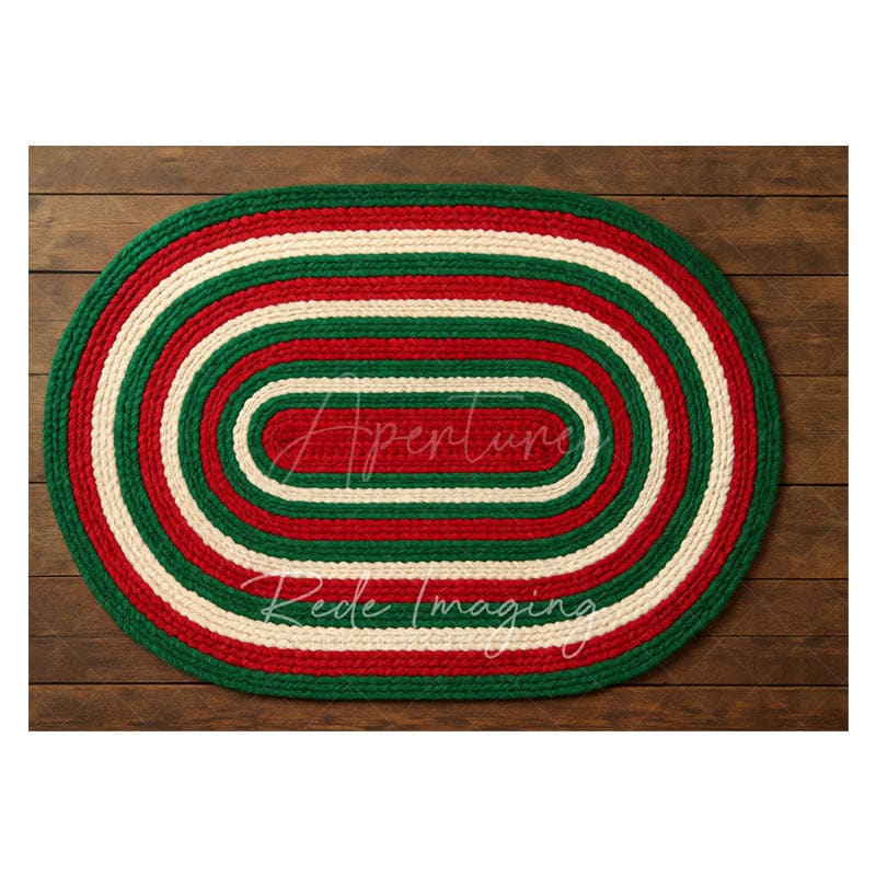 Aperturee - Aperturee Colorful Oval Carpets Rubber Floor Mat For Photo