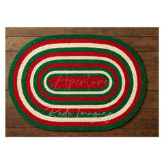 Aperturee - Aperturee Colorful Oval Carpets Rubber Floor Mat For Photo