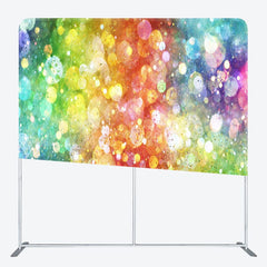 Aperturee - Aperturee Colorful Rainbow Bokeh Party Pillow Case Backdrop