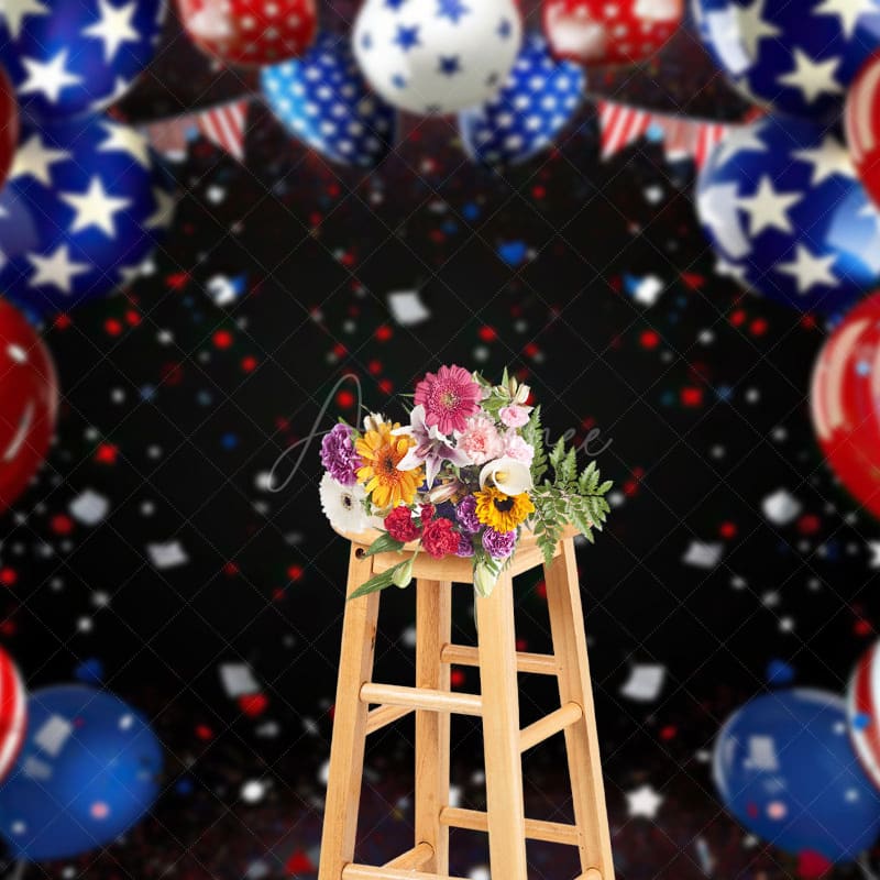 Aperturee - Aperturee Colorful Ribbons Celebration Holiday Photo Backdrop