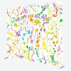 Aperturee - Aperturee Colorful The 90s Are All That Pillow Case Backdrop