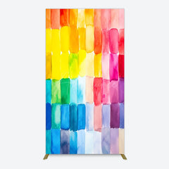 Aperturee - Aperturee Colorful Watercolor Print Birthday Rectangle Backdrop