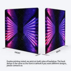 Aperturee - Aperturee Cool Dim Neon Tunnel Wall Fabric Party Backdrop Decor