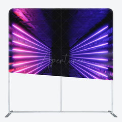 Aperturee - Aperturee Cool Dim Neon Tunnel Wall Fabric Party Backdrop Decor