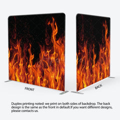 Aperturee - Aperturee Cool Red Raging Fire Winter Tension Fabric Backdrop
