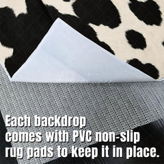 Aperturee - Aperturee Cow Pattern Carpet Fabric Floor Backdrop For Photo