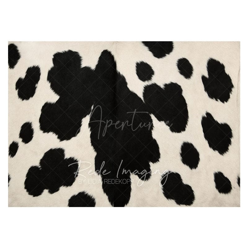 Aperturee - Aperturee Cow Pattern Wool Carpet Rubber Floor Mat For Photo