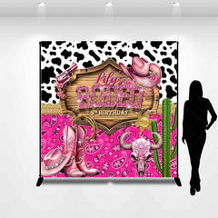Aperturee - Aperturee Cowgirl Retro Redeo Custom Photo Birthday Backdrop