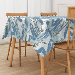 Aperturee - Aperturee Creative Messy Art Painting Rectangle Tablecloth for Abstract Expressionist and Modern Decor
