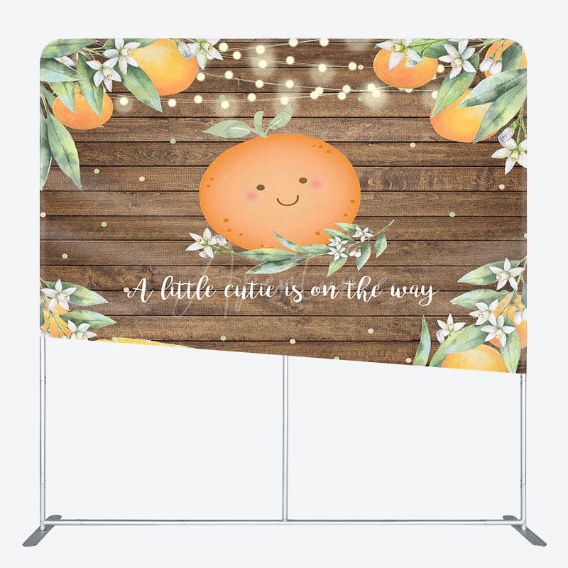 Aperturee - Aperturee Cuite Is On The Way Wooden Square Tension Backdrop