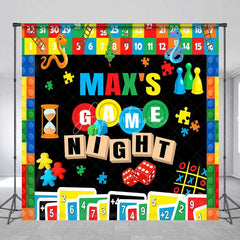 Aperturee - Aperturee Custom Birthday Backdrop Game Night Board Games Dice and Cards Party Decoration