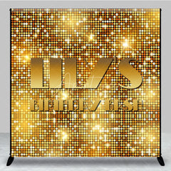 Aperturee - Aperturee Custom Birthday Backdrop Gold Sequin Spots Glitz Glamorous Disco Party Photography
