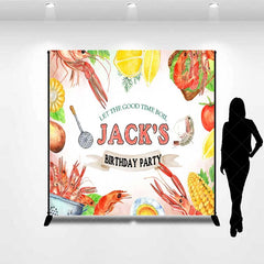 Aperturee - Aperturee Custom Birthday Backdrop Seafood Boil Crawfish Shrimp Feast Photography Background