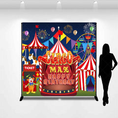 Aperturee - Aperturee Custom Circus Birthday Cartoon Game Night Backdrop