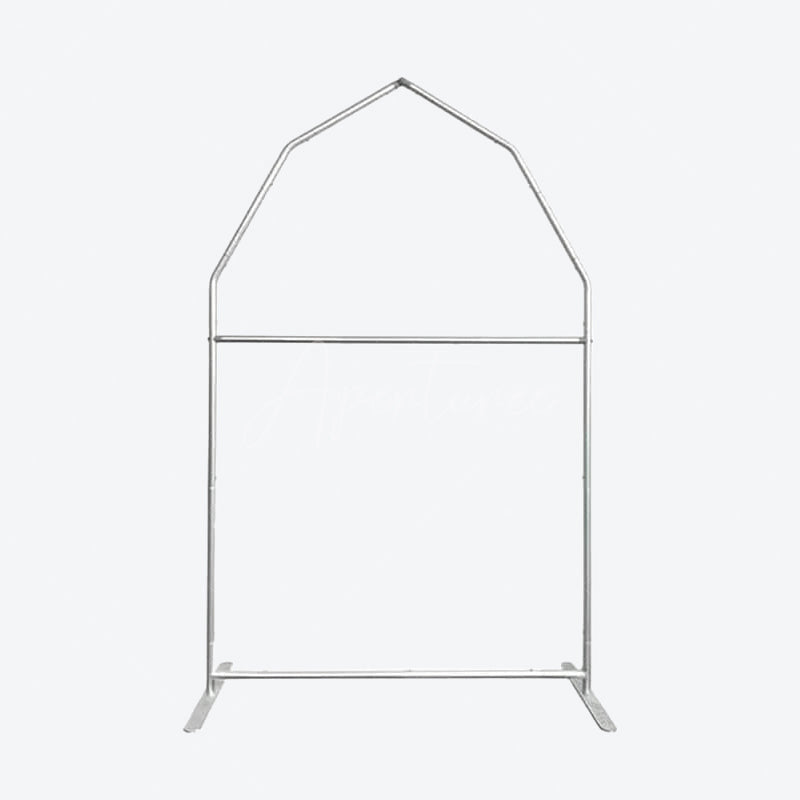 Aperturee - Aperturee Custom Name Wooden Blue Farm Barn Door Arch Backdrop