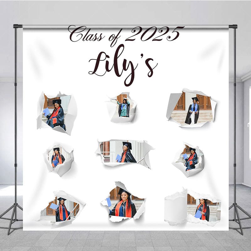 Aperturee - Aperturee Custom Photos Simple Congras Graduation Backdrop