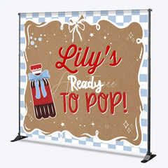 Aperturee - Aperturee Custom Soda Bottle Ready to Pop Backdrop Baby Shower Party Decor with Personalized Name
