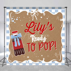 Aperturee - Aperturee Custom Soda Bottle Ready to Pop Backdrop Baby Shower Party Decor with Personalized Name