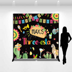 Aperturee Aperturee Custom Taco Bout A Third Birthday Backdrop Colorful Mexican Fiesta Party Banner Personalized Cactus and Llama Decor