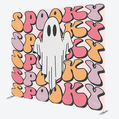 Aperturee - Aperturee Cute Ghost Spooky Halloween Square Tension Backdrop
