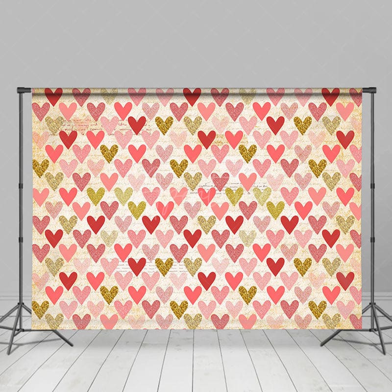 Aperturee - Aperturee Cute Heart Shaped Pattern Regular Photo Backdrop