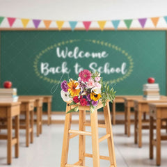 Aperturee - Aperturee Cute Welcome Back To School Classroom Photo Backdrop