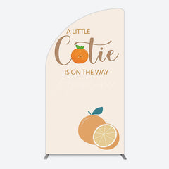 Aperturee - Aperturee Cutie On The Way Baby Shower Party Half Moon Arch Backdrop