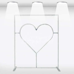 Aperturee - Aperturee Cutout Heart Shape Frame Love Wall Heart-shaped Stand Metal Stand for Wedding Decor