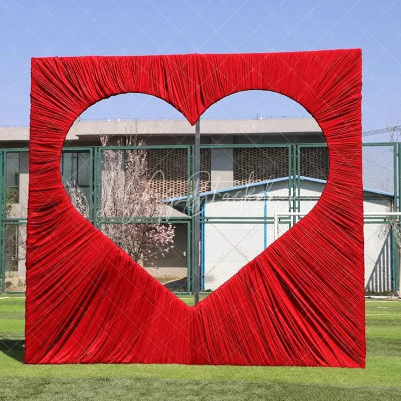 Lofaris Cutout Heart Shape Frame Love Wall Heart-shaped Stand Metal for Wedding Decor
