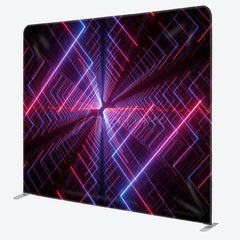Aperturee - Aperturee Cyber Style Neon Lights Layering Fabric Party Backdrop