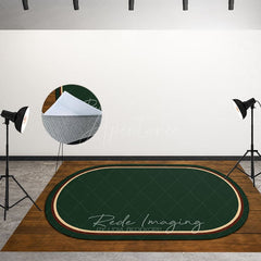 Aperturee - Aperturee Dark Green Carpet Fabric Floor Backdrop For Photo