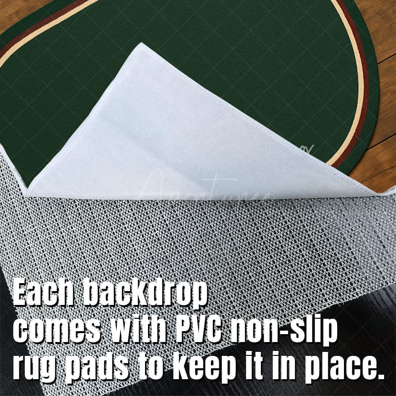 Aperturee - Aperturee Dark Green Carpet Fabric Floor Backdrop For Photo