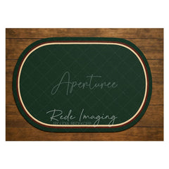 Aperturee - Aperturee Dark Green Rug Wooden Rubber Floor Mat For Photo