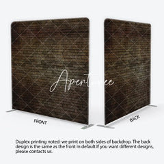 Aperturee - Aperturee Dark Rustic Brick Wall Square Double-Sided Backdrop Vintage Aged Texture for Photography and Studio Props