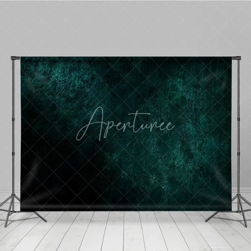 Aperturee - Aperturee Dark Teal Emerald Green Textured Abstract Grunge Photography Backdrop Distressed Moody Artistic Background