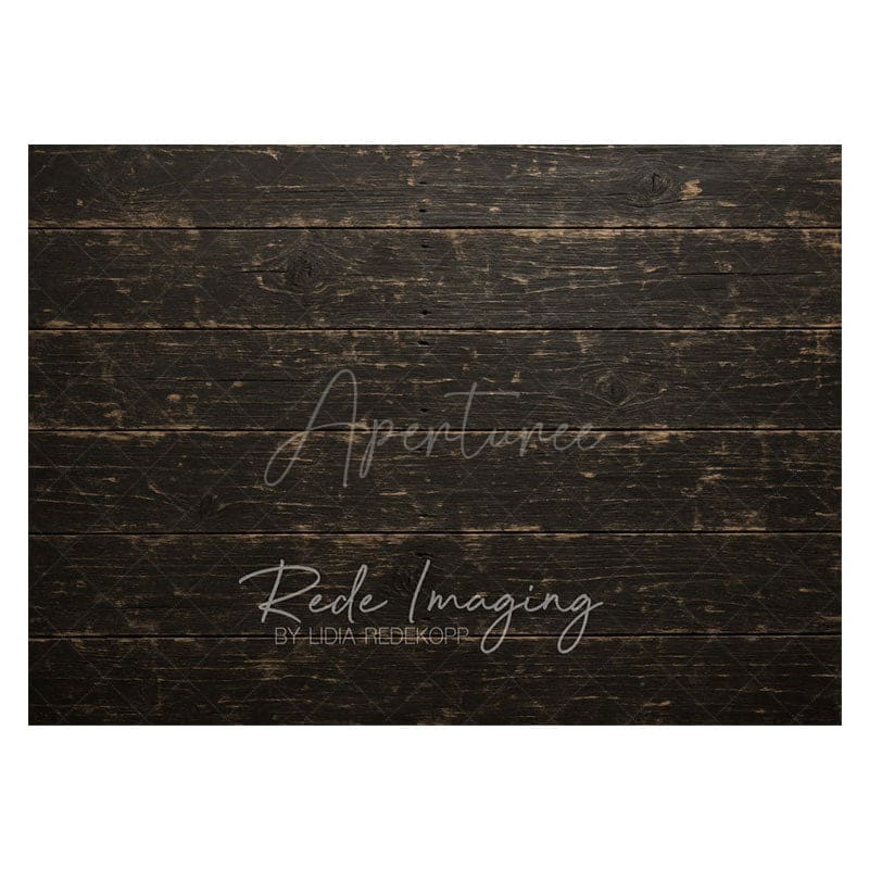 Aperturee - Aperturee Dark Wood Black Retro Rubber Floor Mat For Photo