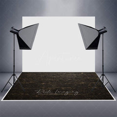 Aperturee - Aperturee Dark Wood Black Retro Rubber Floor Mat For Photo