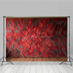 Aperturee - Aperturee Deep Red and Dark Grey Abstract Textured Photography Backdrop Artistic Studio Portrait Background for Fine Art