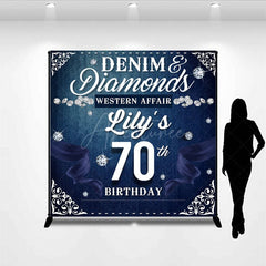 Aperturee - Aperturee Denim And Diamonds Western Custom Birthday Backdrop