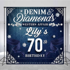 Aperturee - Aperturee Denim And Diamonds Western Custom Birthday Backdrop