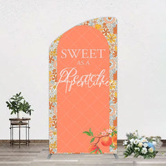 Aperturee - Aperturee Dense Daisy Floral Sweet As A Peach Arch Backdrop