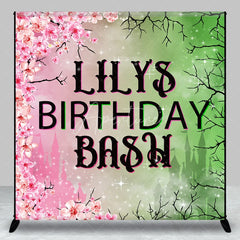 Aperturee - Aperturee Descendants Inspired Birthday Bash Backdrop Good vs Evil Princess Theme Pink and Green Split Custom Party Decor