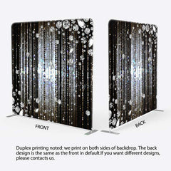 Aperturee - Aperturee Diamond Glitter Dots Black Tension Fabric Backdrop